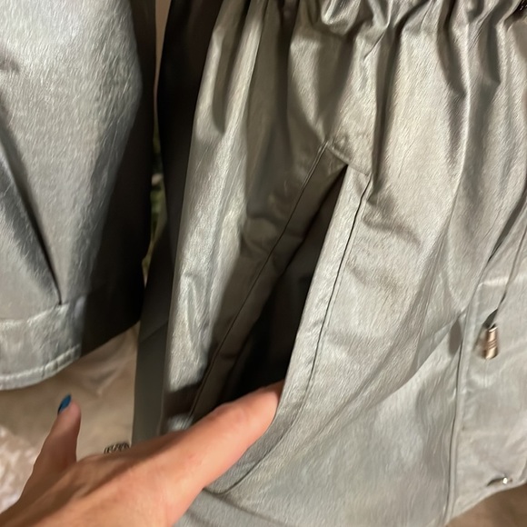 FLEET STREET women’s oversized trench coat green removable hood adjust waist L - Picture 9 of 17